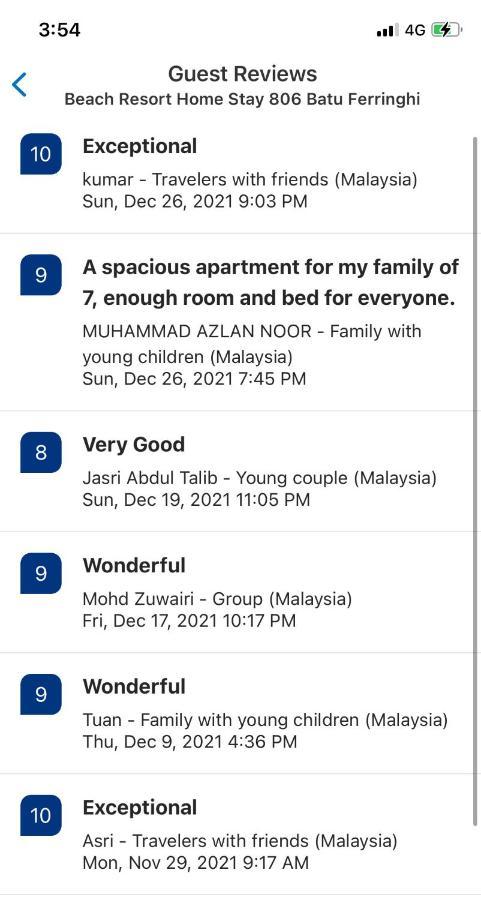 Beach Resort 7 Home Stay Sri Sayang Apartment Batu Ferringhi 3Bedroom Luaran gambar